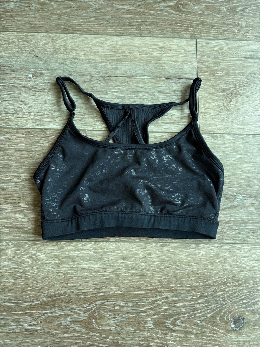 Shape FX Black Strappy Racerback Sports Bra sz. XS